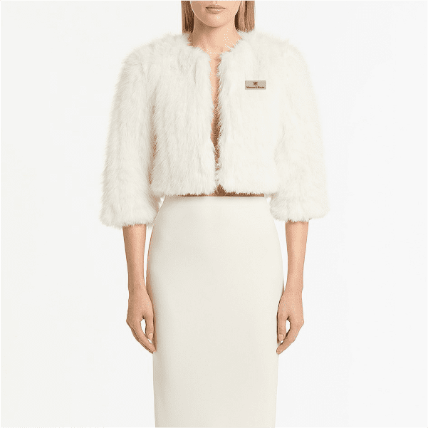 Moreau & Blouin IVORY PIUMA FUR BOLERO
